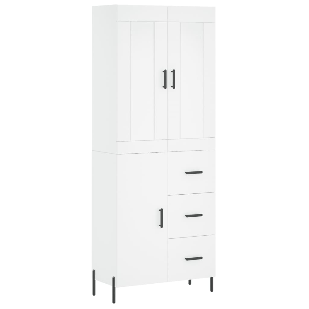 vidaXL Skříň highboard bílá 69,5 x 34 x 180 cm kompozitní dřevo