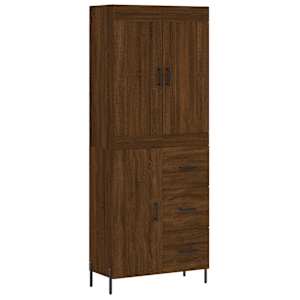 Skříň highboard hnědý dub 69,5 x 34 x 180 cm kompozitní dřevo - obrázek 2