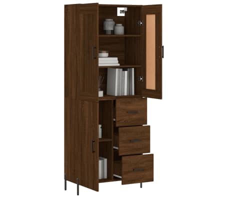 vidaXL Dulap &icirc;nalt, stejar maro, 69,5x34x180 cm, lemn compozit