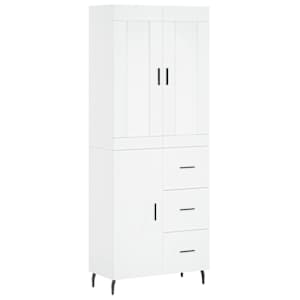 Skříň highboard bílá 69,5 x 34 x 180 cm kompozitní dřevo - obrázek 2