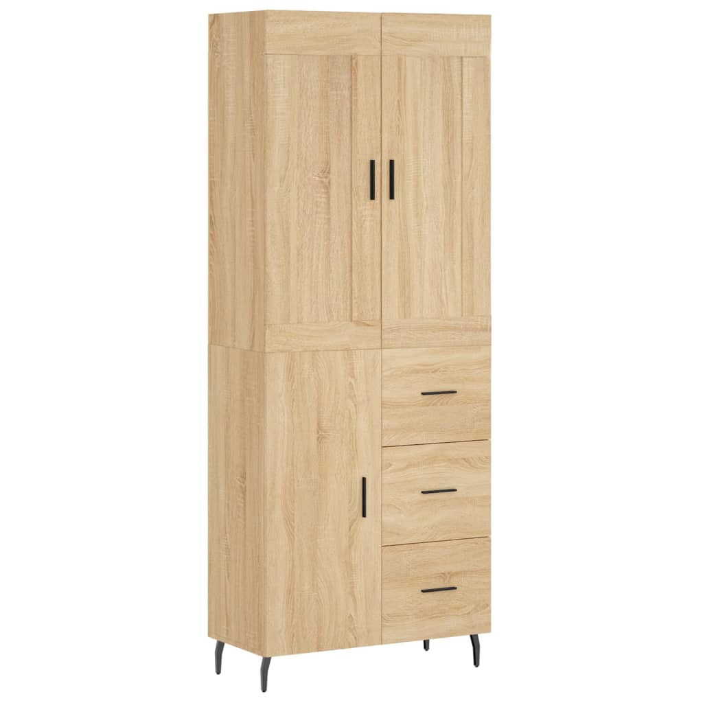 vidaXL Skříň highboard dub sonoma 69,5 x 34 x 180 cm kompozitní dřevo