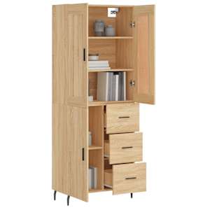 Skříň highboard dub sonoma 69,5 x 34 x 180 cm kompozitní dřevo - obrázek 3