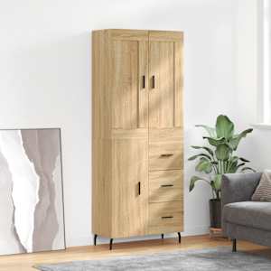 Skříň highboard dub sonoma 69,5 x 34 x 180 cm kompozitní dřevo - obrázek 1