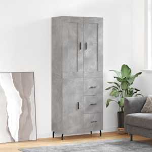 Skříň highboard betonově šedá 69,5x34x180 cm kompozitní dřevo - obrázek 1