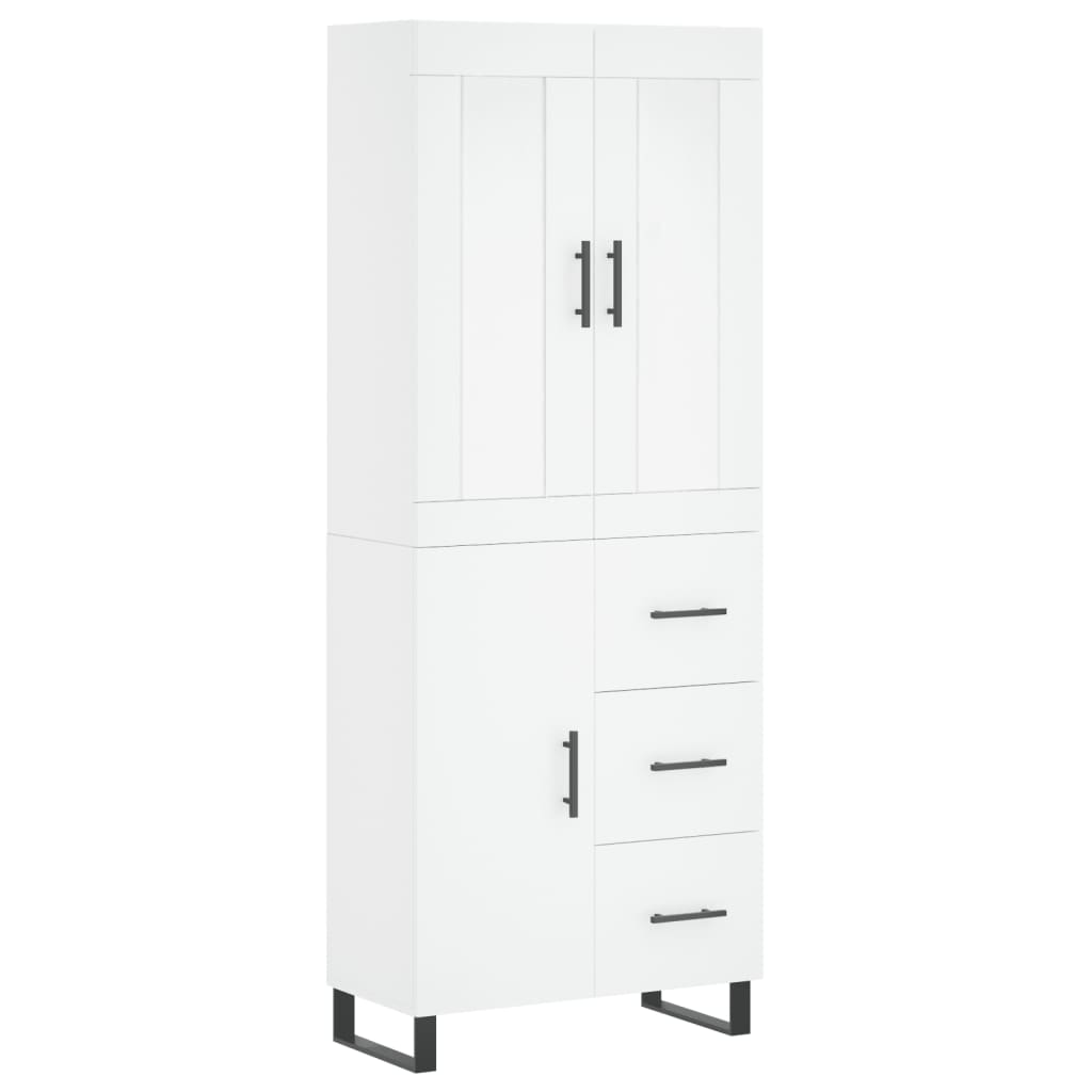 vidaXL Skříň highboard bílá 69,5 x 34 x 180 cm kompozitní dřevo