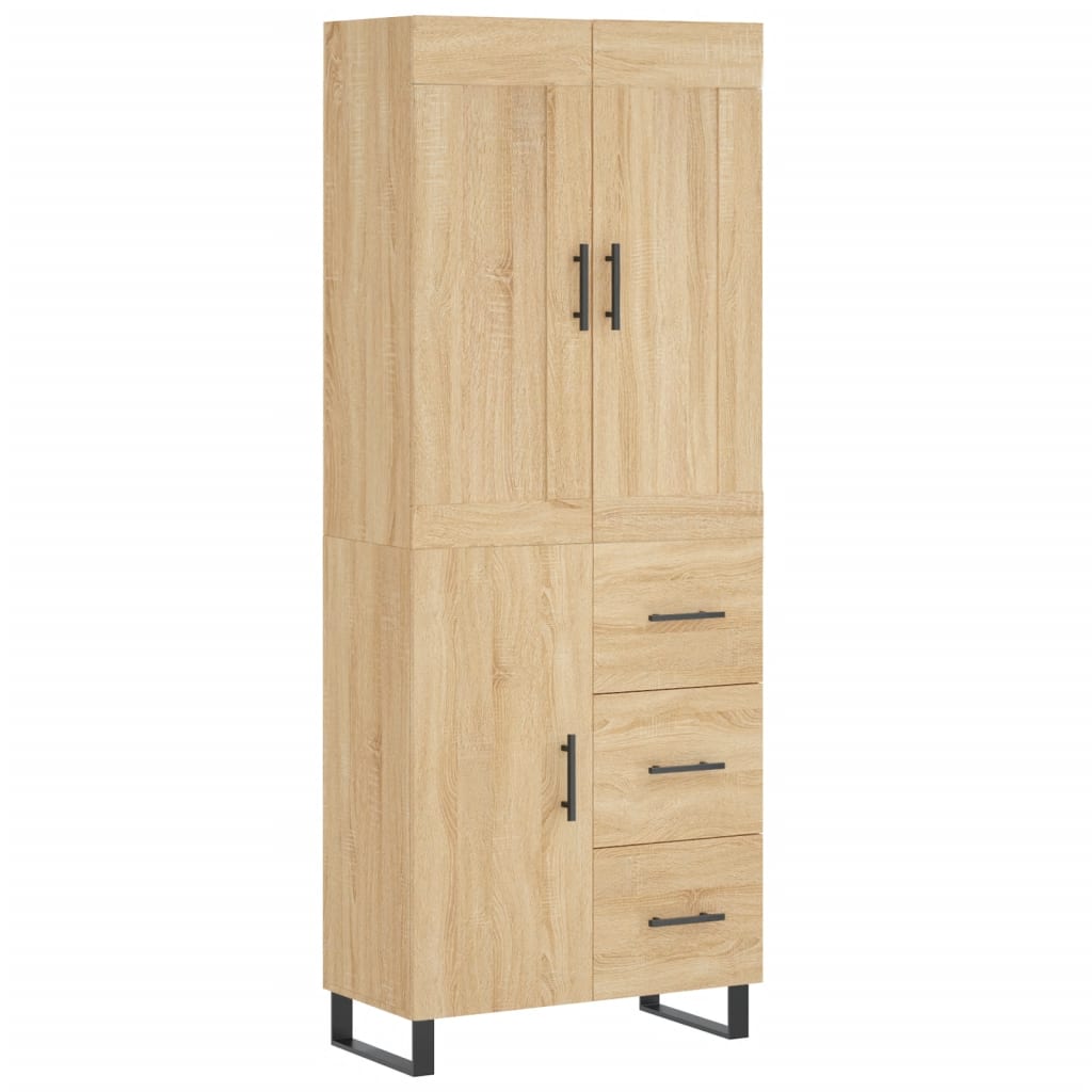 vidaXL Skříň highboard dub sonoma 69,5 x 34 x 180 cm kompozitní dřevo