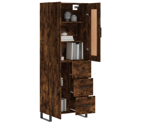 vidaXL Ντουλάπι Καπνιστή Δρυς 69,5x34x180 εκ. από Επεξεργασμένο Ξύλο