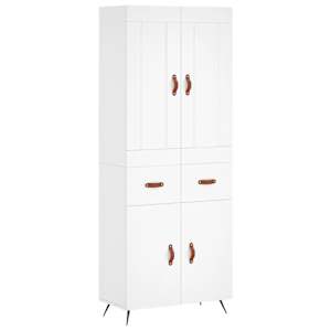 Skříň highboard bílá 69,5 x 34 x 180 cm kompozitní dřevo - obrázek 2