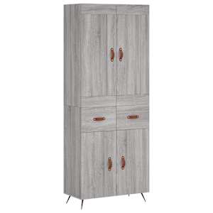 Skříň highboard šedá sonoma 69,5 x 34 x 180 cm kompozitní dřevo - obrázek 2