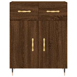Skříň highboard hnědý dub 69,5 x 34 x 180 cm kompozitní dřevo - obrázek 8
