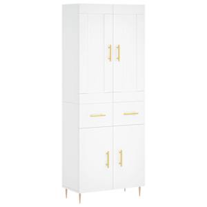Skříň highboard bílá 69,5 x 34 x 180 cm kompozitní dřevo - obrázek 2