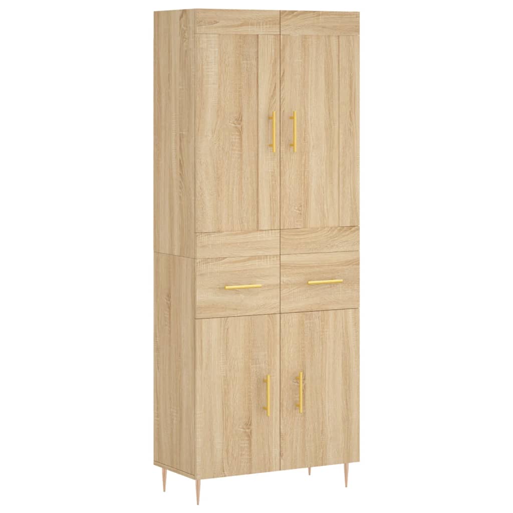 vidaXL Skříň highboard dub sonoma 69,5 x 34 x 180 cm kompozitní dřevo