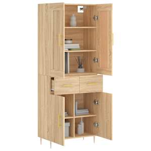 Skříň highboard dub sonoma 69,5 x 34 x 180 cm kompozitní dřevo - obrázek 3