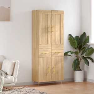 Skříň highboard dub sonoma 69,5 x 34 x 180 cm kompozitní dřevo - obrázek 1