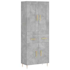 Skříň highboard betonově šedá 69,5x34x180 cm kompozitní dřevo - obrázek 2