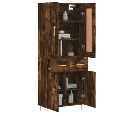 vidaXL Ντουλάπι Καπνιστή Δρυς 69,5x34x180 εκ. από Επεξεργασμένο Ξύλο