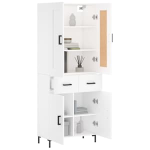 Skříň highboard bílá 69,5 x 34 x 180 cm kompozitní dřevo - obrázek 3