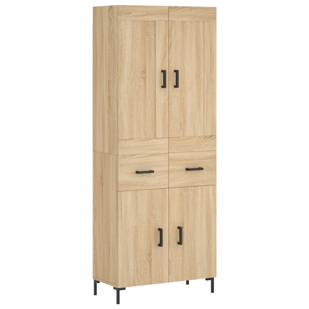 vidaXL Skříň highboard dub sonoma 69,5 x 34 x 180 cm kompozitní dřevo