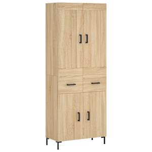Skříň highboard dub sonoma 69,5 x 34 x 180 cm kompozitní dřevo - obrázek 2