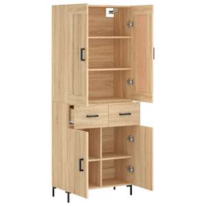 Skříň highboard dub sonoma 69,5 x 34 x 180 cm kompozitní dřevo - obrázek 4