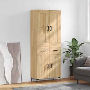 Skříň highboard dub sonoma 69,5 x 34 x 180 cm kompozitní dřevo - obrázek 1