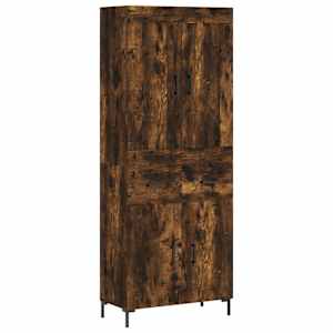 vidaXL k&otilde;rge kapp, suitsutatud tamm, 69,5 x 34 x 180 cm, tehispuit