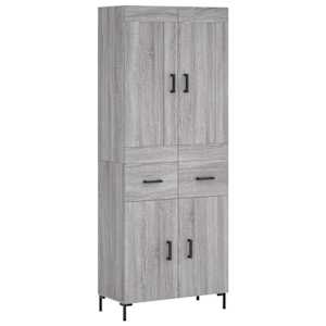 Skříň highboard šedá sonoma 69,5 x 34 x 180 cm kompozitní dřevo - obrázek 2