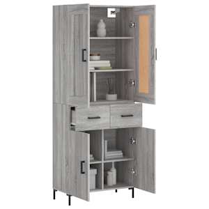 Skříň highboard šedá sonoma 69,5 x 34 x 180 cm kompozitní dřevo - obrázek 3