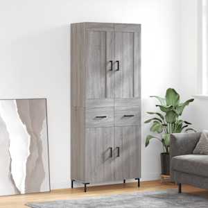 Skříň highboard šedá sonoma 69,5 x 34 x 180 cm kompozitní dřevo - obrázek 1
