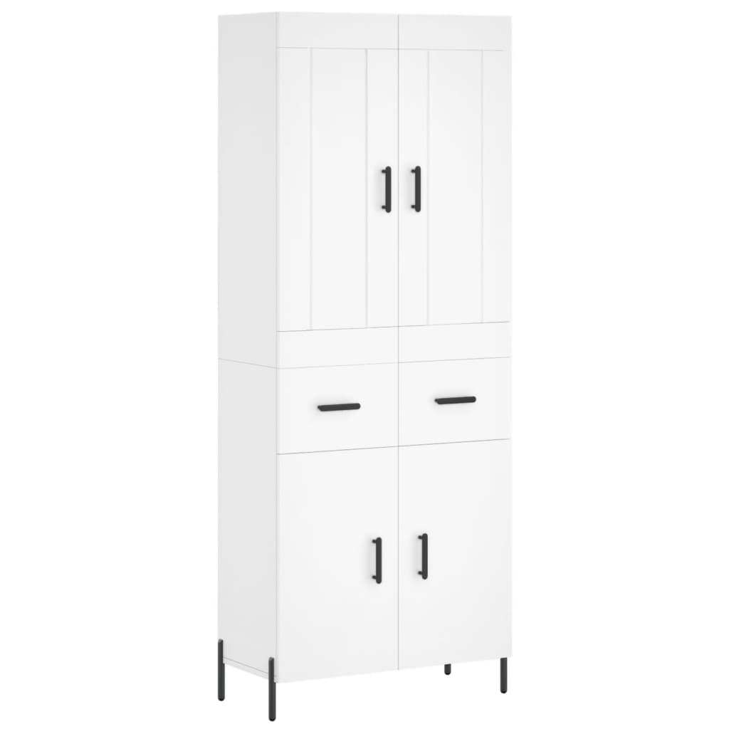 vidaXL Skříň highboard bílá 69,5 x 34 x 180 cm kompozitní dřevo