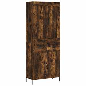 Skříň highboard kouřový dub 69,5 x 34 x 180 cm kompozitní dřevo - obrázek 2