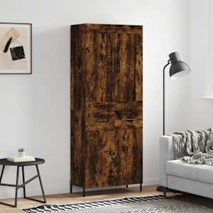 Skříň highboard kouřový dub 69,5 x 34 x 180 cm kompozitní dřevo - obrázek 1