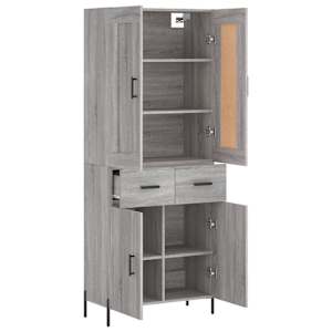 Skříň highboard šedá sonoma 69,5 x 34 x 180 cm kompozitní dřevo - obrázek 4