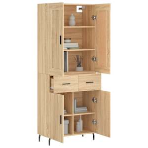 Skříň highboard dub sonoma 69,5 x 34 x 180 cm kompozitní dřevo - obrázek 3