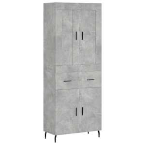 Skříň highboard betonově šedá 69,5x34x180 cm kompozitní dřevo - obrázek 2