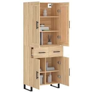 Skříň highboard dub sonoma 69,5 x 34 x 180 cm kompozitní dřevo - obrázek 3