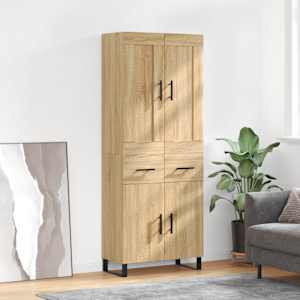 Skříň highboard dub sonoma 69,5 x 34 x 180 cm kompozitní dřevo - obrázek 1