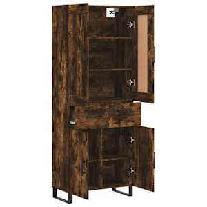 Skříň highboard kouřový dub 69,5 x 34 x 180 cm kompozitní dřevo - obrázek 4