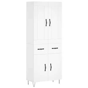 Skříň highboard bílá 69,5 x 34 x 180 cm kompozitní dřevo - obrázek 2