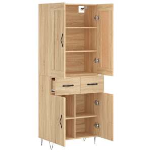 Skříň highboard dub sonoma 69,5 x 34 x 180 cm kompozitní dřevo - obrázek 4