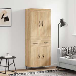 Skříň highboard dub sonoma 69,5 x 34 x 180 cm kompozitní dřevo - obrázek 1