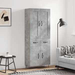 Skříň highboard betonově šedá 69,5x34x180 cm kompozitní dřevo - obrázek 1