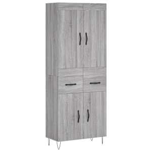 Skříň highboard šedá sonoma 69,5 x 34 x 180 cm kompozitní dřevo - obrázek 2