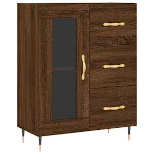 Skříň highboard hnědý dub 69,5 x 34 x 180 cm kompozitní dřevo - obrázek 7