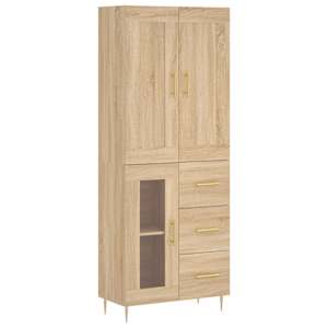 Skříň highboard dub sonoma 69,5 x 34 x 180 cm kompozitní dřevo - obrázek 2