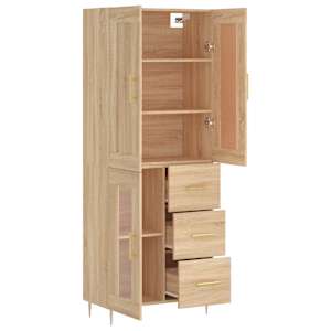 Skříň highboard dub sonoma 69,5 x 34 x 180 cm kompozitní dřevo - obrázek 4