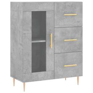 Skříň highboard betonově šedá 69,5x34x180 cm kompozitní dřevo - obrázek 7