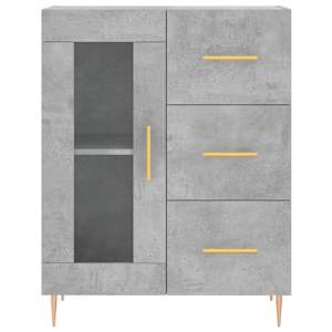 Skříň highboard betonově šedá 69,5x34x180 cm kompozitní dřevo - obrázek 8