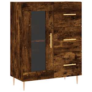 Skříň highboard kouřový dub 69,5 x 34 x 180 cm kompozitní dřevo - obrázek 7
