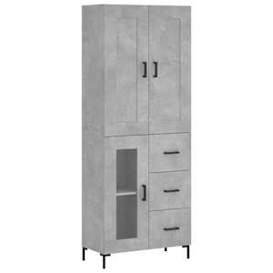 Skříň highboard betonově šedá 69,5x34x180 cm kompozitní dřevo - obrázek 2